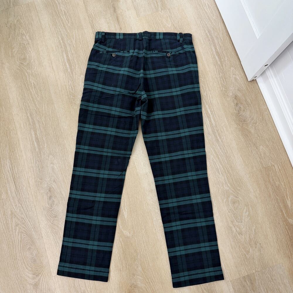 Polo Ralph Lauren Chino Pants Straight Fit Stretch Plaid Cotton Twill 34 x 32